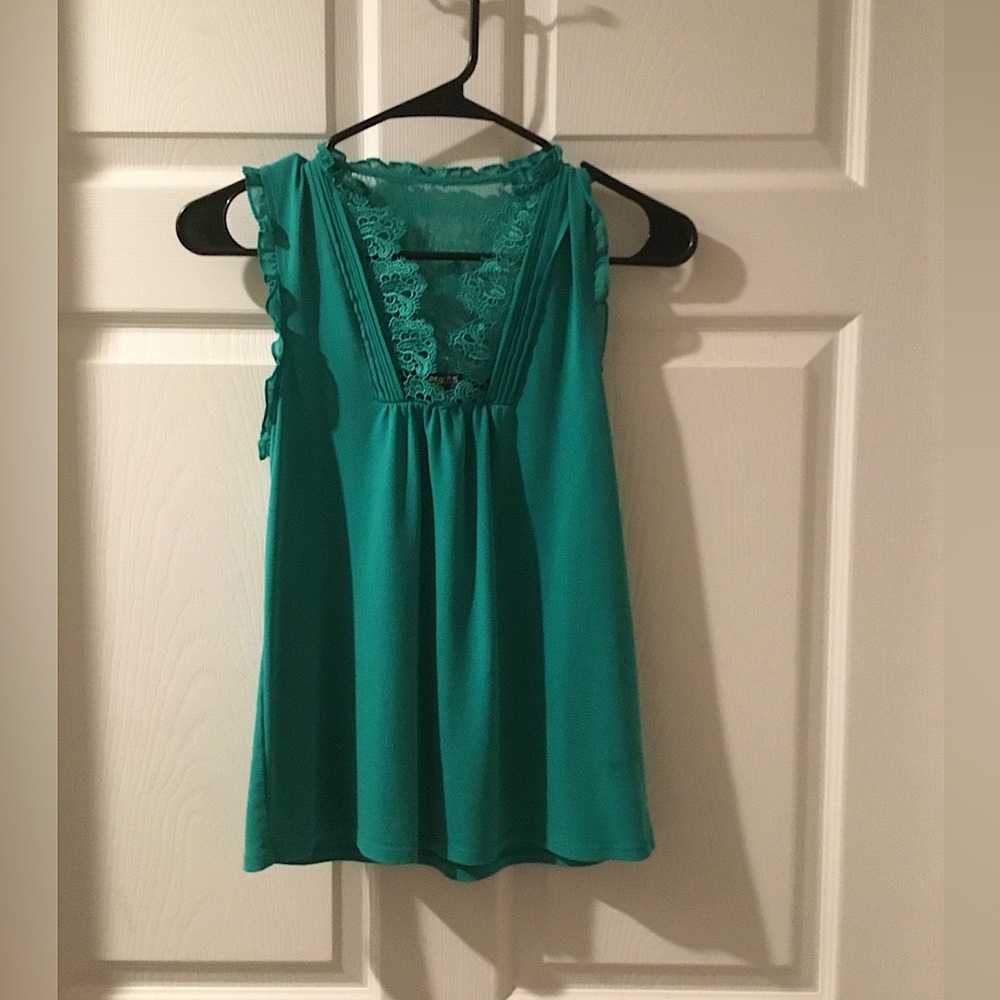 EXPRESS Dressy Green Tank